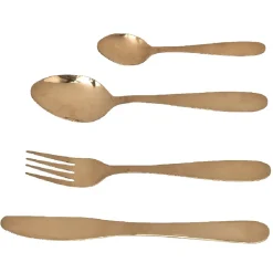 Ménagère 16 pièces cuivre doré^Gifi Outlet