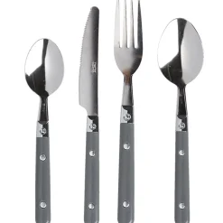 Ménagère 16 pièces inox manche plastique gris^Gifi Best