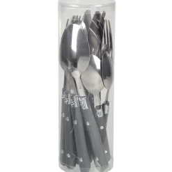Ménagère 16 pièces inox manche plastique gris^Gifi Best