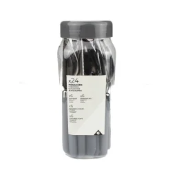 Ménagère 24 pièces inox manche antidérapant soft touch gris^Gifi Discount