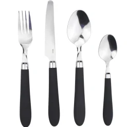 Ménagère 24 pièces inox manche antidérapant soft touch noir^Gifi Clearance