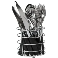 Ménagère 24 pièces noir^Gifi Online