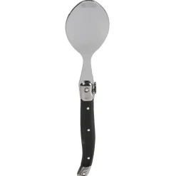 Ménagère 32 pièces noir et gris chromé^Gifi Outlet