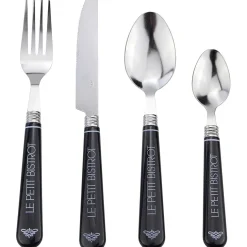 Ménagère 24 pièces noir le petit bistrot^Gifi Online