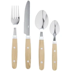 Ménagère bistrot 24 pièces effet bois^Gifi Discount