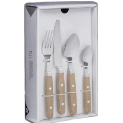 Ménagère bistrot 24 pièces effet bois^Gifi Discount