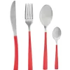 Ménagère de 16 couverts manche rouge^Gifi Online