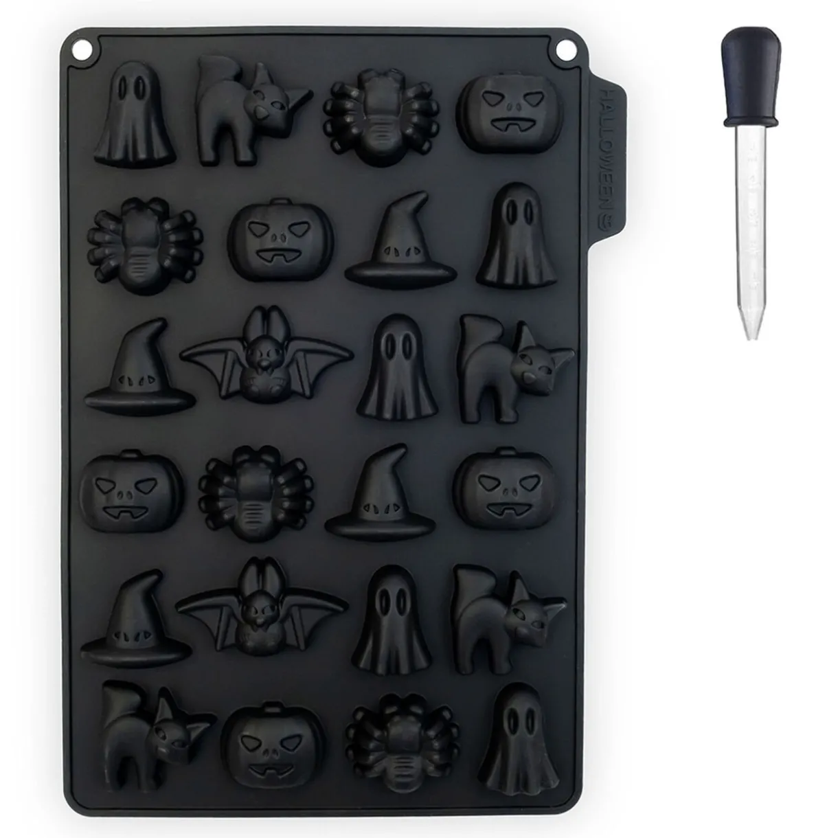 Moule à bonbons et pipette Halloween noir^Gifi Online