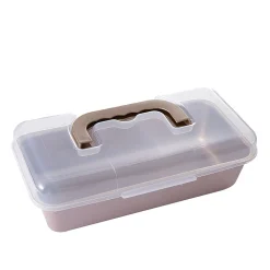 Moule à cake anti adhérent couvercle de transport 30,4x15,3xH6,2cm^Gifi