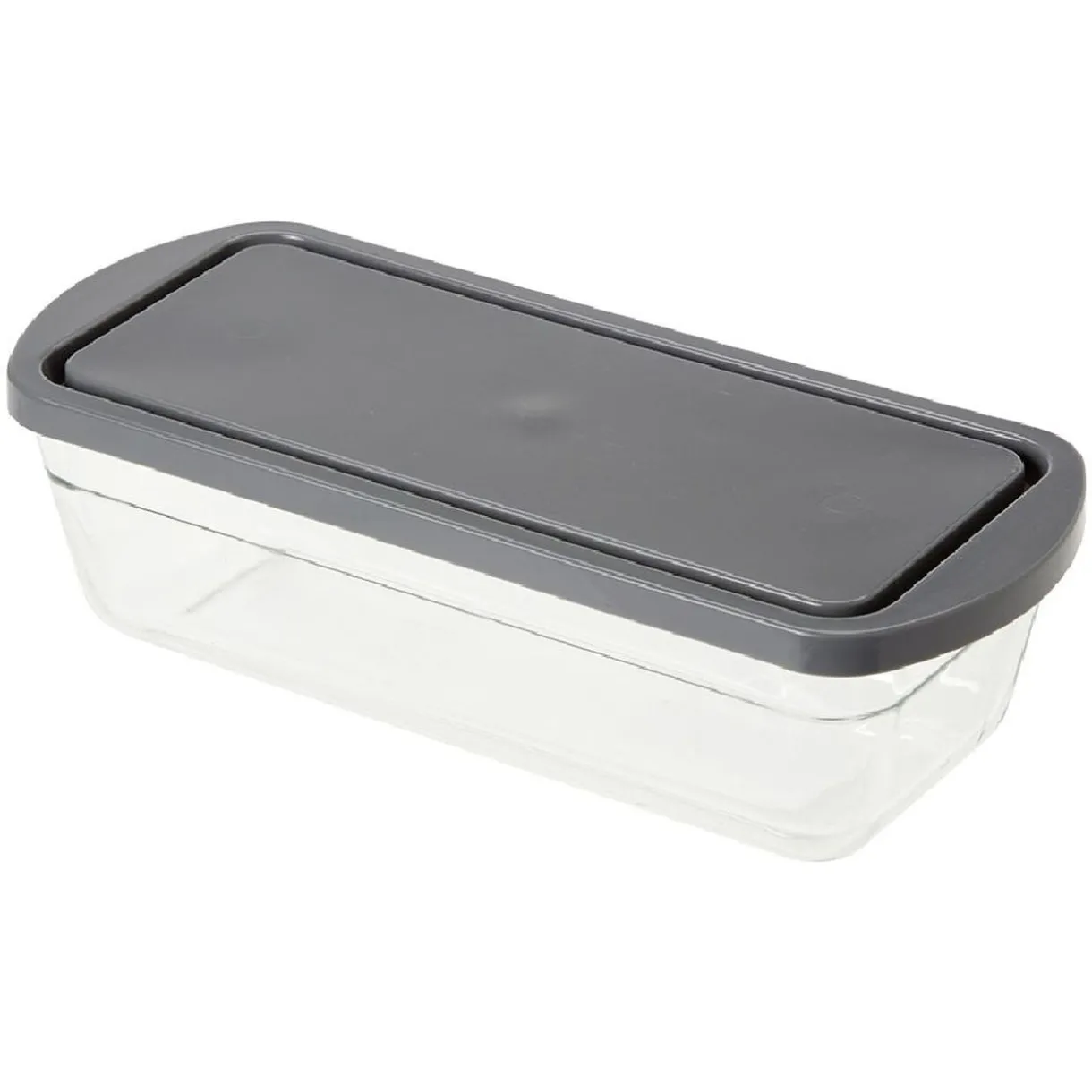 Moule à cake en verre avec couvercle gris^Gifi Clearance