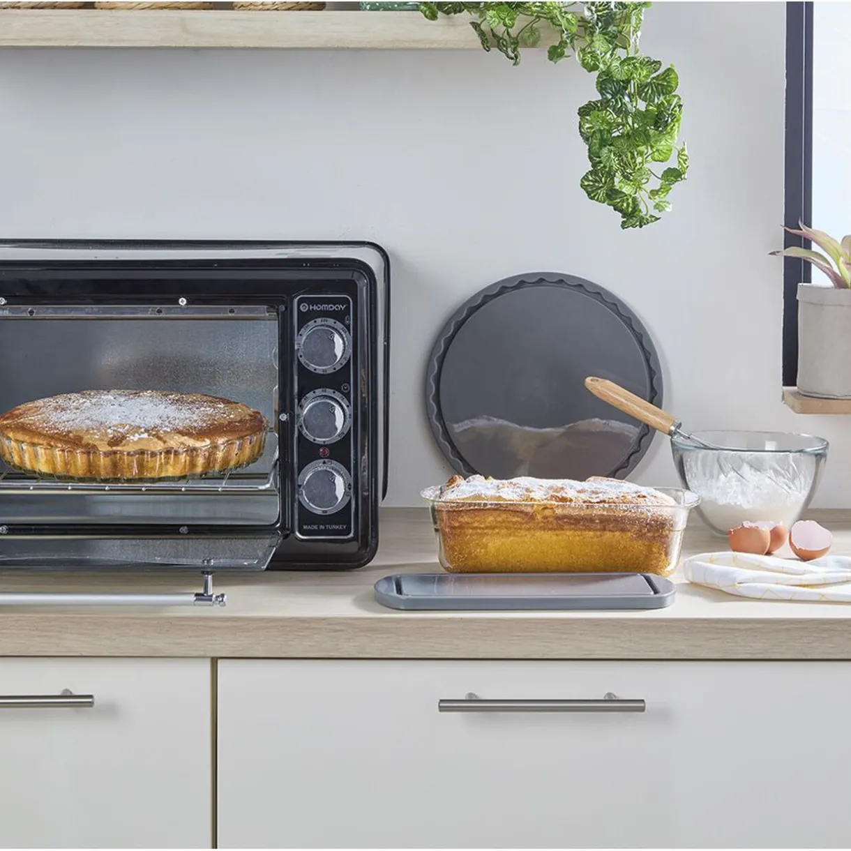 Moule à cake en verre avec couvercle gris^Gifi Clearance