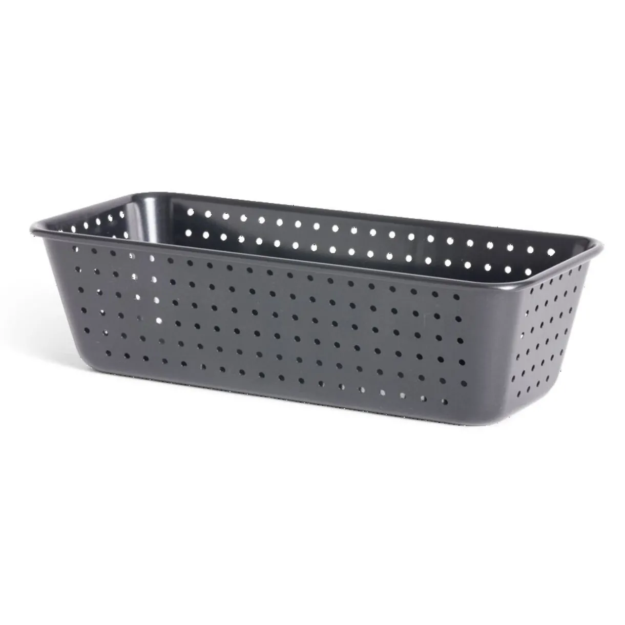 Moule à cake perforé acier noir 25x7xH2,5cm^Gifi Sale