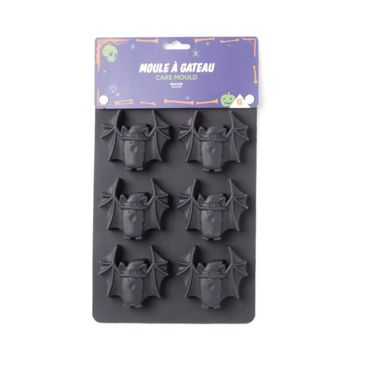 Moule à gâteau Halloween silicone noir 27x18xH3cm^Gifi Outlet