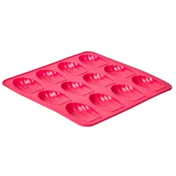 Moule 12 madeleines silicone rose^Gifi Clearance