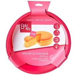 Moule à manqué rond silicone rose^Gifi Best