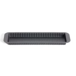 Moule à tarte rétractable acier perforé noir 35x11xH2,5cm^Gifi Discount