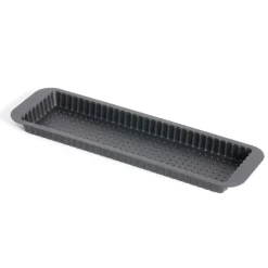 Moule à tarte rétractable acier perforé noir 35x11xH2,5cm^Gifi Discount
