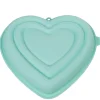 Moule coeur 3D silicone vert^Gifi New