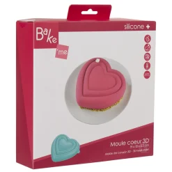 Moule coeur 3D silicone vert^Gifi New
