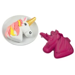 Moule licorne 3D silicone rouge^Gifi Clearance