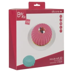 Moule rond strié 3D silicone vert^Gifi