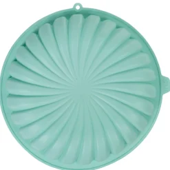Moule rond strié 3D silicone vert^Gifi