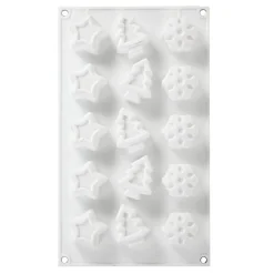 Moule silicone 15 empreintes forme sapin étoile flocon^Gifi Clearance