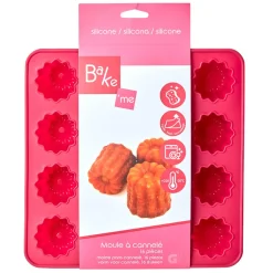 Moule silicone rose 16 cannelés^Gifi Outlet
