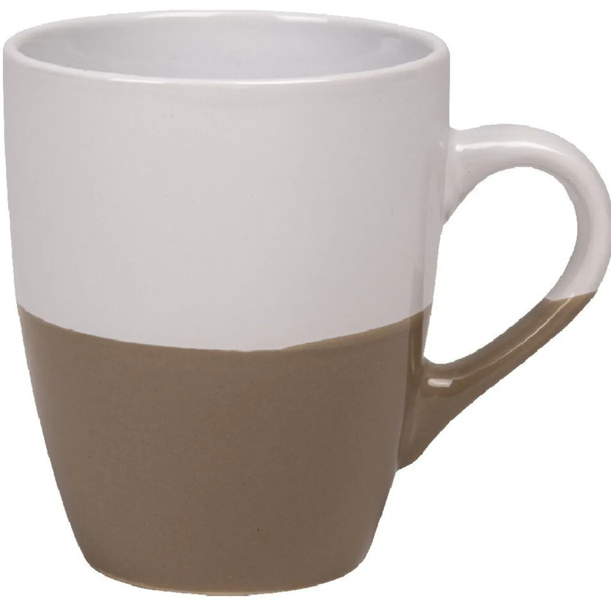 Mug bicolore blanc et taupe^Gifi
