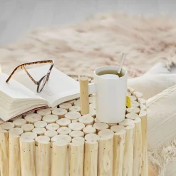 Mug blanc avec anse en bois^Gifi Sale