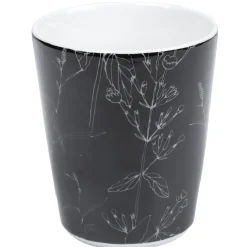 Mug blanc décor tiges feuilles noires^Gifi Clearance