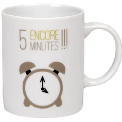 Mug blanc motif réveil^Gifi