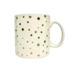 Mug blanc motifs étoiles dorées^Gifi Best