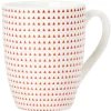 Mug blanc triangles rouges^Gifi Discount