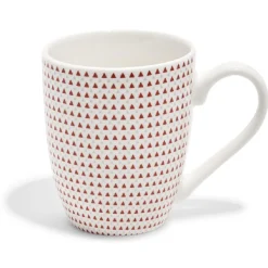 Mug blanc triangles rouges^Gifi Discount