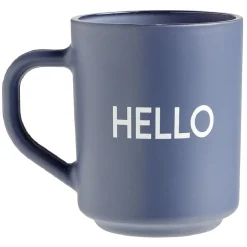 Mug bleu inscription HELLO 250ml^Gifi Discount