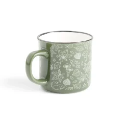 Mug décor feuille automne en porcelaine vert et blanc 320ml^Gifi Sale