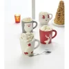 Mug de Noël rouge motif relief renne blanc 37 cl^Gifi Clearance