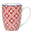 Mug design carreaux de ciment rouge blanc^Gifi Hot
