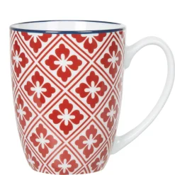 Mug design carreaux de ciment rouge blanc^Gifi Hot