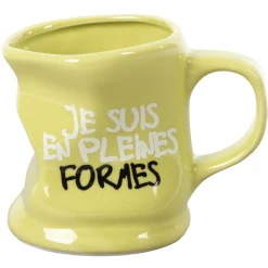 Mug déformé avec message humoristique en céramique^Gifi Outlet