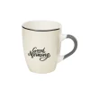 Mug en porcelaine vert avec inscription "Good Morning" 33 cl^Gifi Online