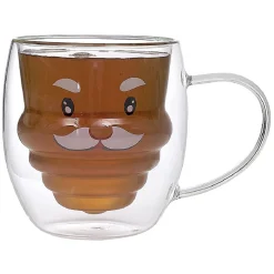 Mug en verre à double paroi décor personnage 300 ml^Gifi Online