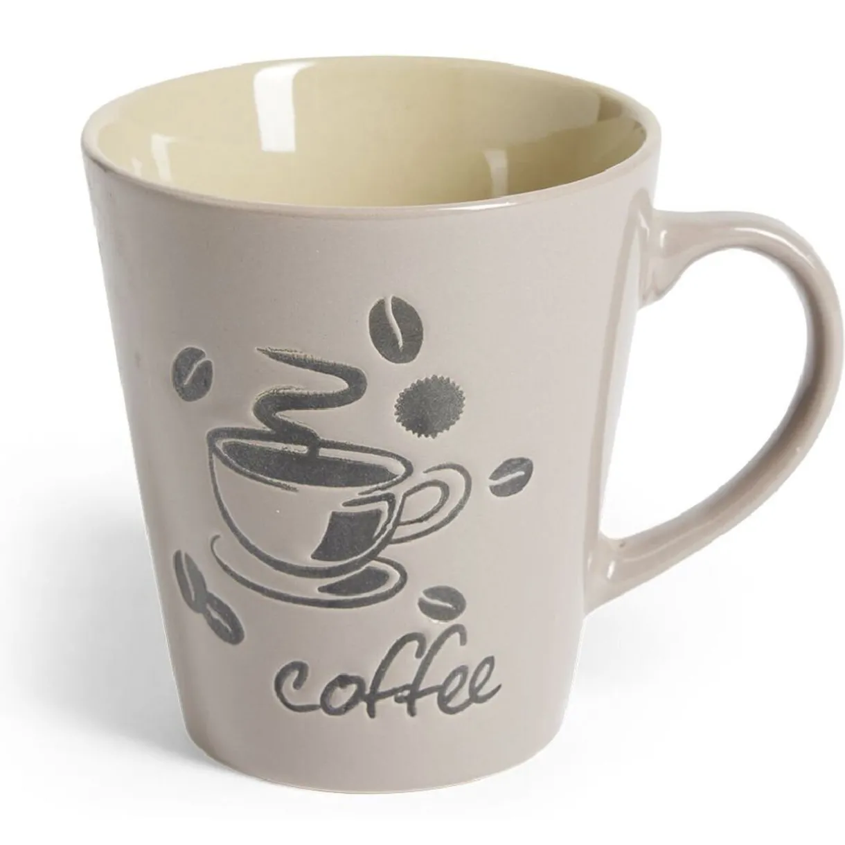 Mug grès 600mL Ø9xH10cm - 4 coloris^Gifi Outlet