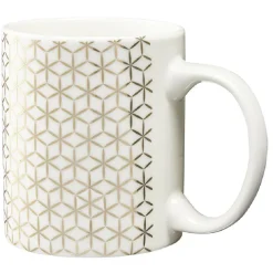 Mug imprimé géométrique doré et blanc^Gifi Sale