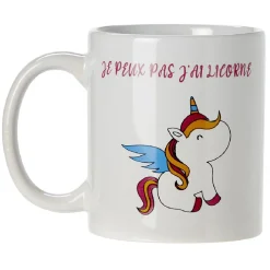 Mug imprimé humour licorne ou princesse^Gifi Online