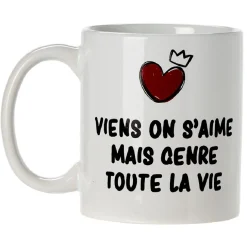 Mug imprimé message humour amour sucre ou rosé^Gifi Clearance