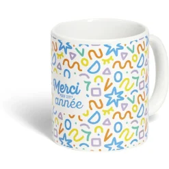 Mug Merci pour cette année céramique Ø8xH10cm 4 modèles^Gifi Clearance
