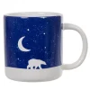Mug motif banquise bleu et blanc motif ours et lune^Gifi Sale