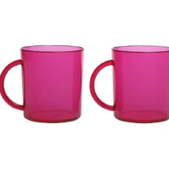 Mug plastique rose x2^Gifi New